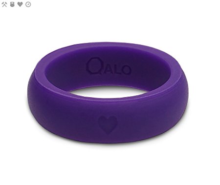 QALO- Silicone Rings For Women- Safe Wedding Band, Yoga, Crossfit Rubber Ring, Weight Lifting, Training, Exercise, Fitness, Firefighter, Police Officer, Medical Grade Silicone