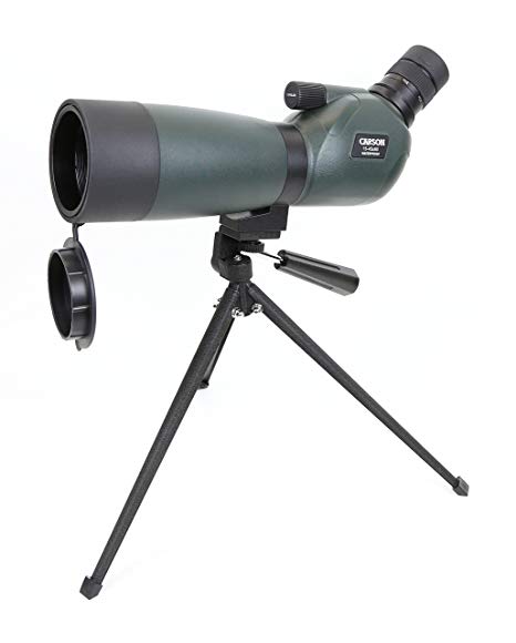 Carson Everglade HD Waterproof Spotting Scope with Table-Top Tripod, 15-45x60mm, Green