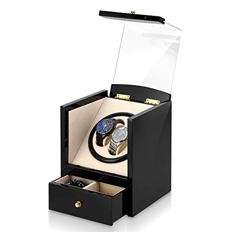 Automatic Watch Winder Box Luxury Wooden Storage Case