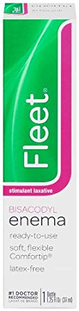 Fleet Stimulated Laxative Bisacodyl Enema | 1.25 oz | Fast Constipation Relief in Minutes