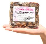 1 Best African Black Soap Raw Black Soap Bar from Ghana Love It Or Your Money Back 1lb Bulk Pure Authentic African Black Soap For Acne Wrinkles Anti-Aging Natural Skin Cleanser - Suds of Beauty