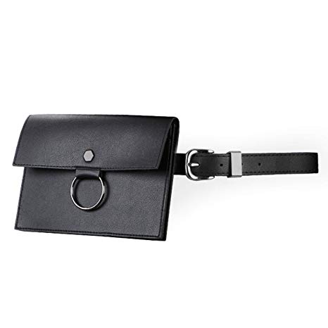 JASGOOD Women Leather Fanny Pack Waist Bag Travel Pouch/Purse with Removable Leather Belt Bag