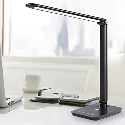 LE Dimmable LED Desk Lamp Eye-care Folding Table Lamps Memory Function 7-Level Dimmer 8W Touch Sensitive Control Reading Lamps Bedroom Lamps