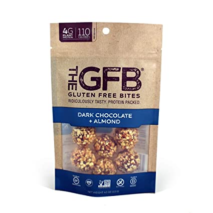 The GFB Gluten Free Protein Bites, Dark Chocolate Almond, 4 Ounce, Vegan, Dairy Free, Non GMO, Soy Free