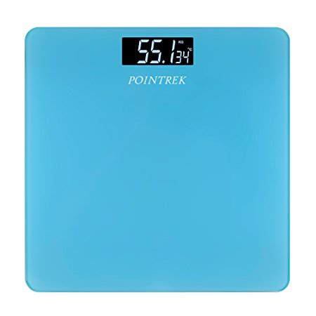 Pointek Electronic Digital LCD Personal Health Body Fitness Weighing Scale (Blue)