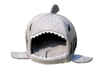 Grey Shark Bed for Small Cat Dog Cave Bed Removable Cushion,waterproof Bottom Most Lovely Pet House Gift for Pet