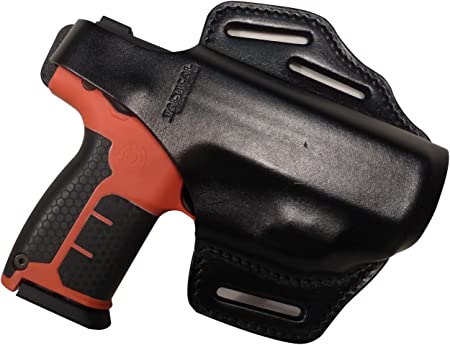 Tactical Scorpion Gear 3 Slot Thumb Break Leather Holster: Fits Byrna SD W and WO Laser - NOT for XL