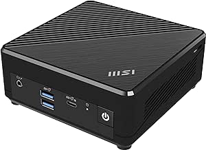 MSI Cubi N ADL Mini PC: Intel Pentium N200, Wi-Fi, Thunderbolt Type-C, Black, Non-OS/Barebone: ADL-019BUS