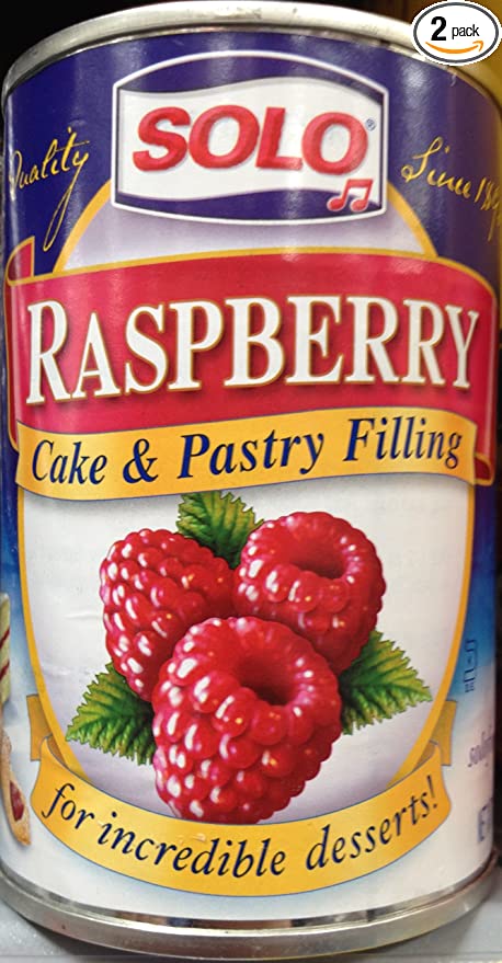 Solo Cake/Pastry Filling Raspberry, 12 oz X 2 cans