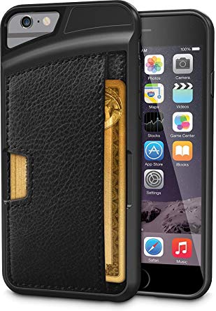 iPhone 6/6s Wallet Case - Q Card Case for iPhone 6/6s (4.7") by CM4 - Ultra Slim Protective Phone Cover (Black Onyx)