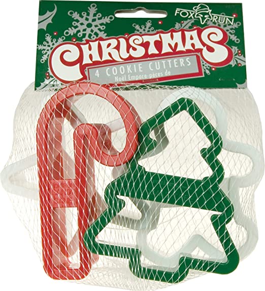 Fox Run Christmas Cookie Cutters, 4 x 3.25 x 1 inches, Multicolored