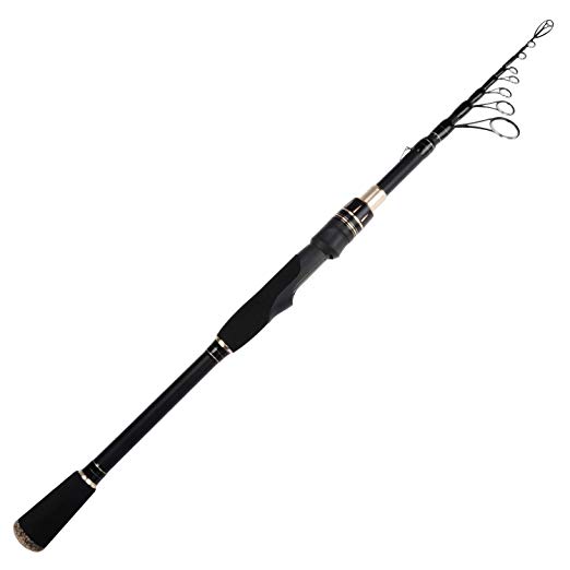 KastKing Blackhawk II Telescopic Fishing Rods, Graphite Rod Blanks & Durable Solid Glass Tip, Floating Guides, 1pc Fishing Rod Performance, Comfortable EVA Handle, Newly Designed Travel Rod