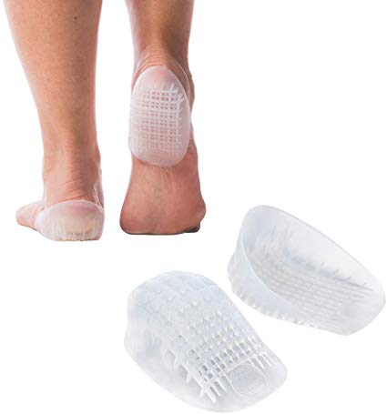 Tuli's Heavy Duty Gel Heel Cup (2-Pairs), TuliGEL Shock Absorption Cushion Insert for Plantar Fasciitis, Sever's Disease and Heel Pain Relief, Large
