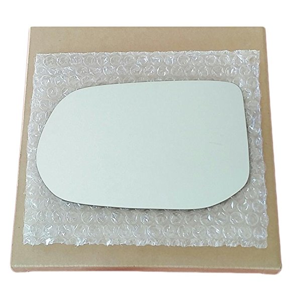 Mirror Glass and Adhesive | 06-11 Honda Civic 4 Door Sedan Driver Left Side Replacement - FITS SEDAN MODEL ONLY