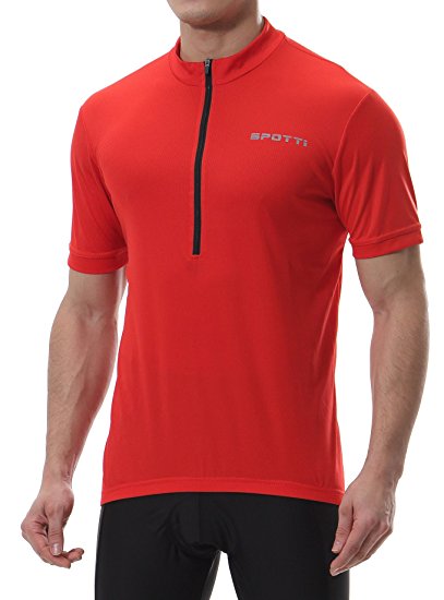 Spotti Basics Men's Short Sleeve Cycling Jersey - Bike Biking Shirt