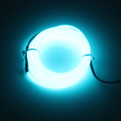 Lerway 3M Rope LED Light Strip EL Wire Cable for Festival Day Thanksgiving Day Christmas Day New Year Birthday Party Light (Light Blue)
