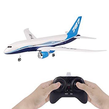 RC Airplanes 550mm Wingspan Glider 3CH 2.4Ghz DIY Remote Control Airplane Toy EPP Built-in Gyro QF008-787 Beginner Remote Control Plane with 2pcs Battery