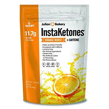 InstaKetones®  Organic Caffeine (Orange Burst) (1 Pack) 11.7g BHB Per Scoop ( Caffeine) (30 Servings) Exogenous Ketones