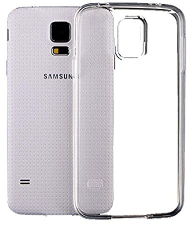 SDTEK Clear Samsung Galaxy S5 Case Transparent Soft Gel TPU Silicone Cover Bumper