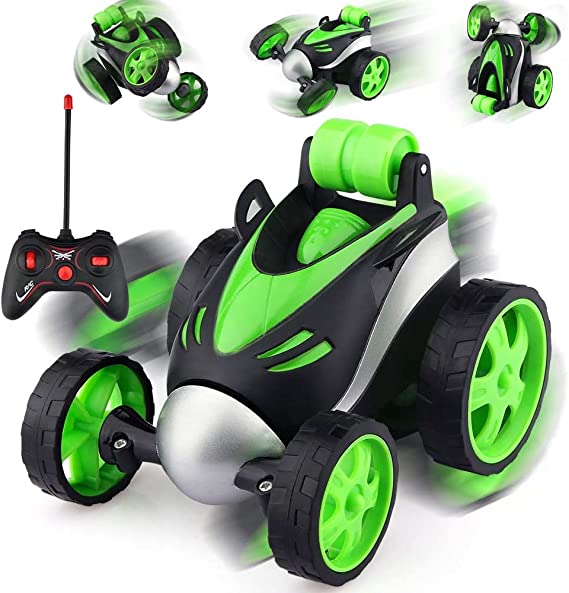 Remote Control Car - Rc Stunt Car for Boy Toys, 360 Degree Rotation Racing Car, Rc Cars Flip and Roll, Stunt Car Toy for Kids (Green)