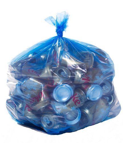 Toughbag 12-16 Gallon Recycling Bags - 250 / Case - Blue