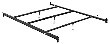Queen to Full Converter Premium Specialty Bed Frame Rail System, Three Supports, Three Legs