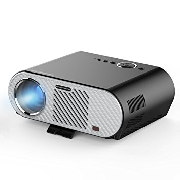 ERISAN Video Projector (Warranty Included), 3200 lumens, Resolution 1280x720, 5.0 Inch LCD TFT, Support 1080P HD 3D Home Cinema Theater (Black)