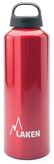 Laken 33-R Classic Water Bottle Wide Mouth Screw Cap with Loop-1L/34 -Ounce, Red