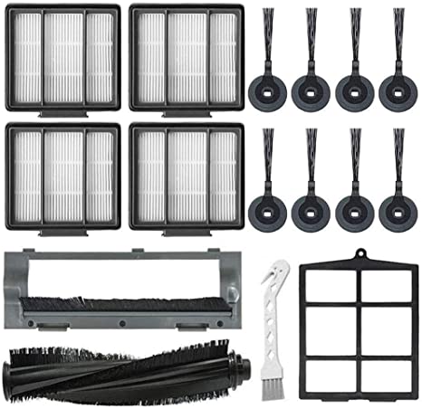 Mochenli Replacement Parts for Shark ION Robot S87 R85 RV850, RV850WV, AV751 Vacuum Cleaner Accessory Kit Pack of 8 Side Brushes,4 HEPA Filters,1 Primary Filter,1 Main Brush,1 Main Brush Guard