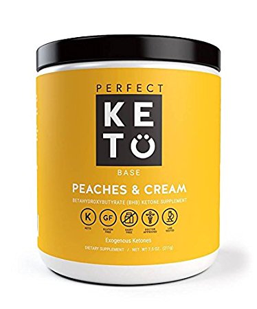 Perfect Keto Base, Exogenous Ketone Supplement, Peaches and Cream Flavor (211gr)
