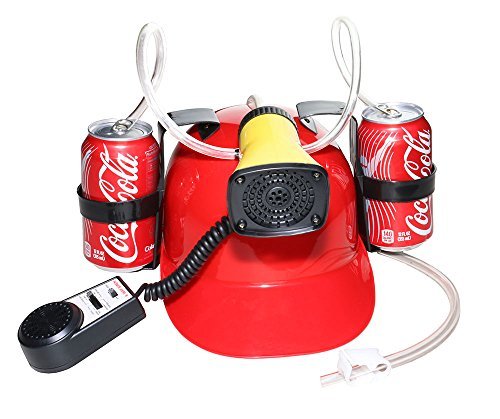 Beer Cola Soda Helmet Hard Hat Can Holder Drink Night Party Game w/ Siren 7 Different Sounds -Dg Sports