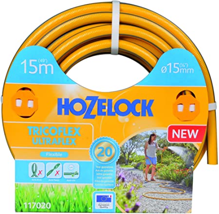 Hozelock Tricoflex 117020 garden hose Ultraflex, yellow