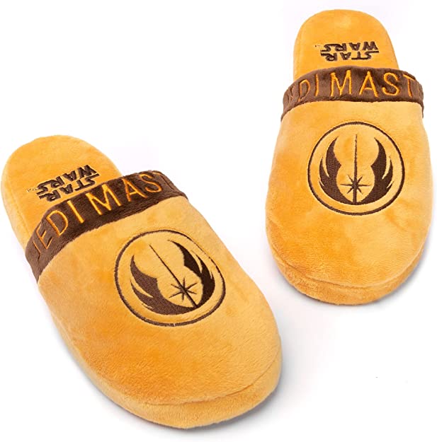 Star Wars Slippers for Men | Yoda Jedi OR R2D2 Options Characters Adults House Shoes | Movie Merchandise Gifts for Him | Memory Foam Slip On Loafers