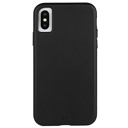 Case-Mate - iPhone X Leather Case - Barely There - Slim Case for Apple iPhone X - Black Leather