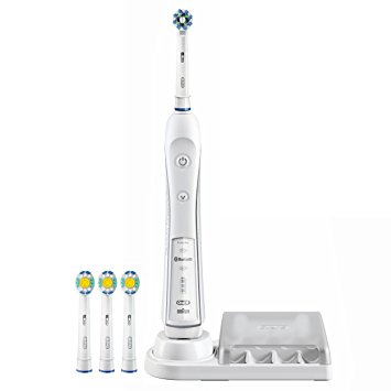 Oral-B WHITE 7000 Electric Toothbrush Bundle with  3D White Replacement Head, 3 Count