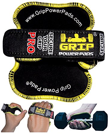 Fitness Gloves Grip Power Pads PRO - Lifting Grips The Alternative To Gym Workout Gloves