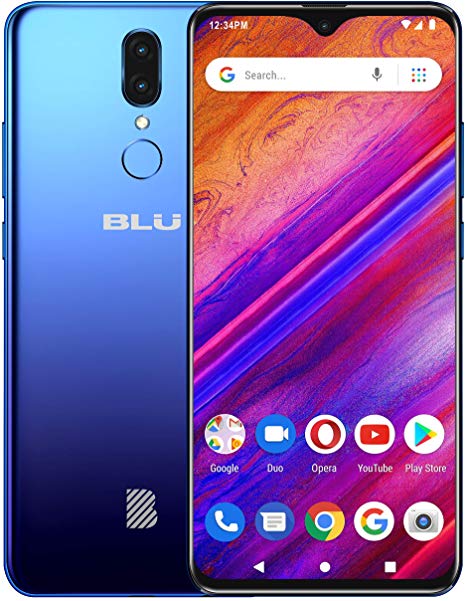 BLU G9 – 6.3” HD Infinity Display Smartphone, 64GB 4GB RAM -Blue (Renewed)