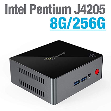 Mini PC Windows 10 - Beelink Gemini J45 8 256G Dual Screen Output Mini 64-bit Desktop Computer [ Intel Pentium J4205 Quad Core / 1000Mbps/LAN / 2.4 5.8G WiFi / 4xUSB 2xHDMI ]