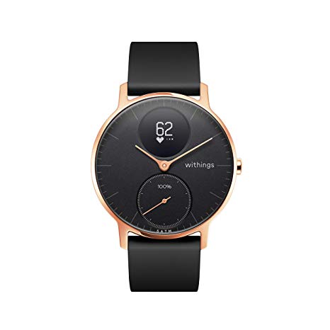 Withings / Nokia | Steel HR Hybrid Smartwatch - Activity Tracker, Heart Rate Monitor, Sleep Monitor, Water Resistant Smart Watch with Connected GPS and 25-day battery life