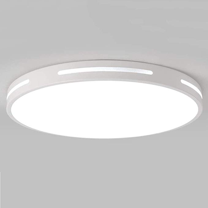Ganeed LED Ceiling Lights,18W Modern Flush Mount Lighting Fixture Round Hollow, 9 Inch Cool White Ceiling Lamp for Dining Room Hallway Living Room Kitchen Bedroom (6500K)