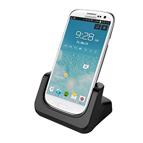 RND Dock for Samsung Galaxy S4 with Audio out and Dock mode (compatible without or with a slim-fit case) (black)