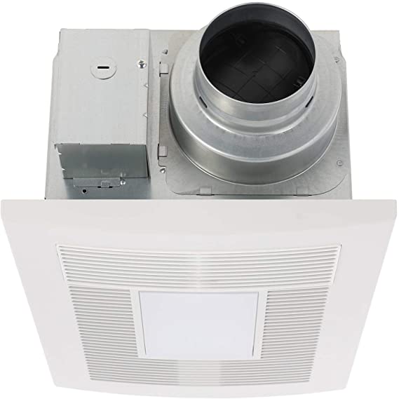 Panasonic FV-0511VHL1 WhisperWarm DC Bathroom Fan with Light and Heater, 50-80-110 CFM