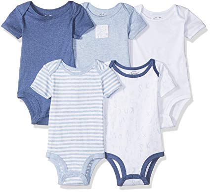 Lamaze Baby Organic Essentials 5 Pack Shortsleeve Bodysuits