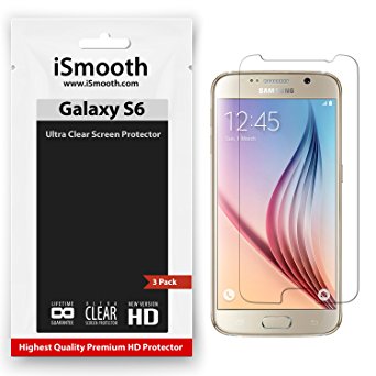Samsung Galaxy S6 Screen Protector Made with Ultra Clear PET Plastic Gives You Protection From Scratches For the Glass Screen on Your Phone, 3-pack