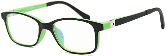 180° Hinges TR90 Computer Glasses Kids Blue Light Blocking Glasses for Girls. Anti-Glare,Anti- UV and Computer/TV/Tablet Radiation Protection Goggles Green