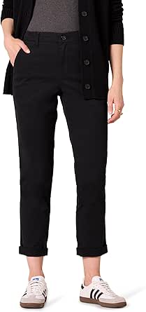 Amazon Essentials Women's High-Rise Regular-Fit Ankle-Length Tapered-Leg Khaki Pant