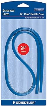 STAEDTLER Flexible Curve with Inch and Metric Scale Markings, 24 Inch/60cm, 97160-24BK