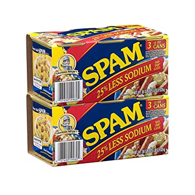 Spam Reduced Sodium Six 12 Ounce Cans Value Pack - pack of 3