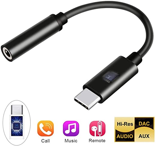 USB C to 3.5mm Audio Adapter, Aproo USB C to 3.5mm Female Headphone Jack Audio Adapter Stereo Earphone Dongle for Google Pixel 4/4XL/3/3XL/2/2XL,Galaxy Note 10/10 , OnePlus 6T/7/7 Pro/7T, Moto, Xiaomi