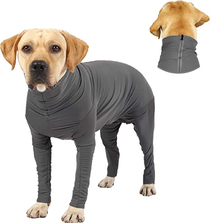 KADUNDI Dog Recovery Suit After Surgery,Pet Surgical Wear For Abdominal Wounds or Skin Diseases Prevent Licking Cone E-Collar Alternative,Bite Post-operative Clothing（XL）